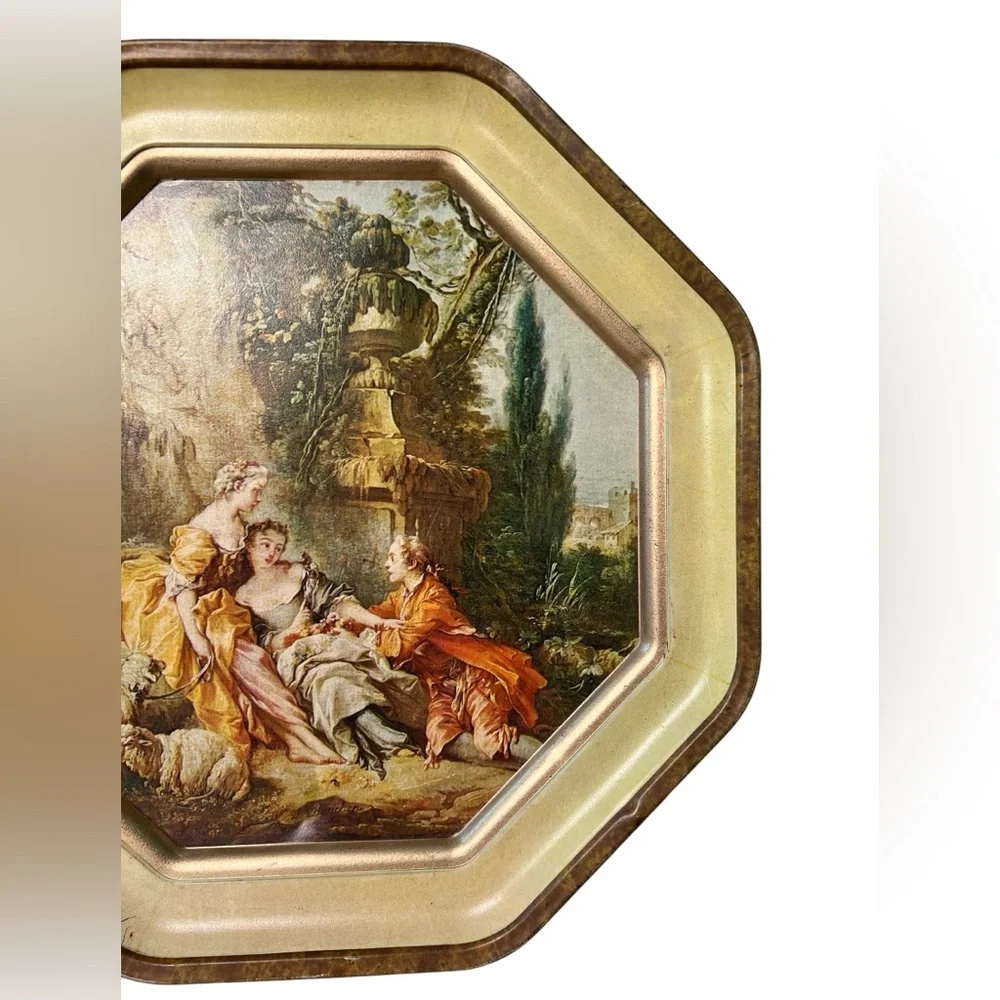 Vintage Sunshine Biscuits Collectible Tin Rococo Style Francois Boucher The Nest